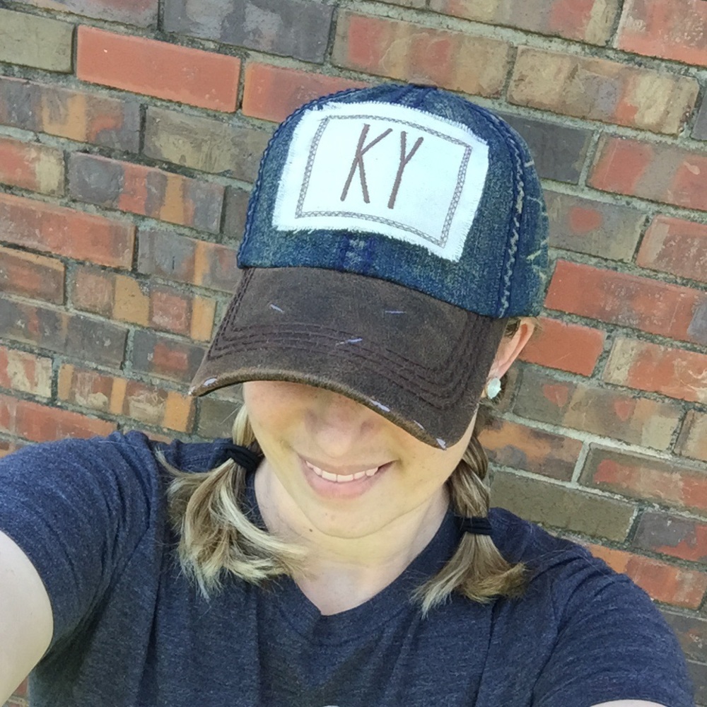 Denim Kentucky patch hat